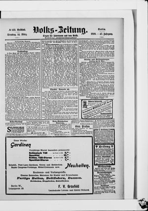 Volks-Zeitung on Mar 14, 1899
