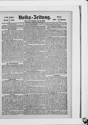 Volks-Zeitung vom 17.03.1899