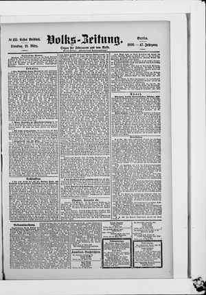 Volks-Zeitung on Mar 21, 1899