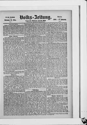 Volks-Zeitung vom 29.03.1899