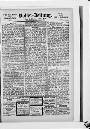 Volks-Zeitung vom 05.04.1899