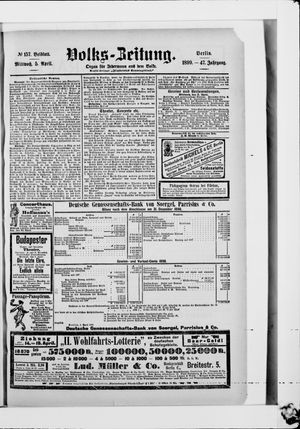 Volks-Zeitung on Apr 5, 1899