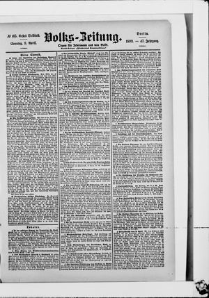 Volks-Zeitung on Apr 9, 1899