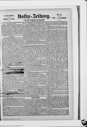 Volks-Zeitung vom 14.04.1899