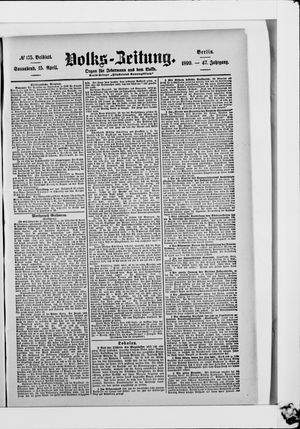 Volks-Zeitung vom 15.04.1899