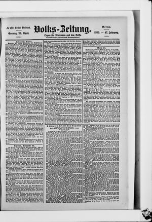 Volks-Zeitung on Apr 23, 1899