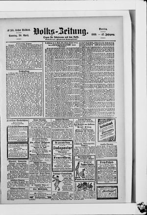 Volks-Zeitung vom 30.04.1899