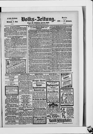 Volks-Zeitung vom 03.05.1899