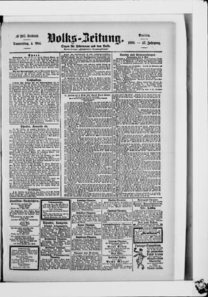 Volks-Zeitung vom 04.05.1899