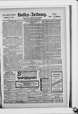 Volks-Zeitung vom 14.05.1899