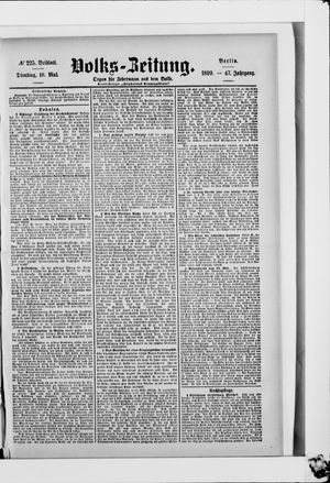 Volks-Zeitung vom 16.05.1899