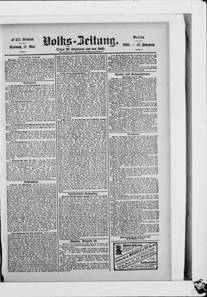 Volks-Zeitung vom 17.05.1899