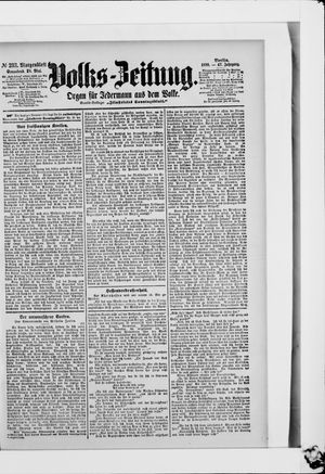 Volks-Zeitung vom 20.05.1899