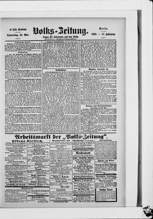 Volks-Zeitung vom 25.05.1899