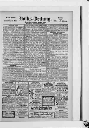 Volks-Zeitung on May 27, 1899