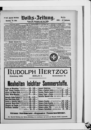 Volks-Zeitung vom 28.05.1899
