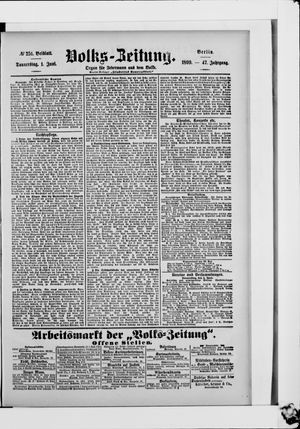 Volks-Zeitung on Jun 1, 1899