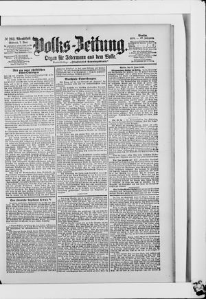 Volks-Zeitung vom 07.06.1899