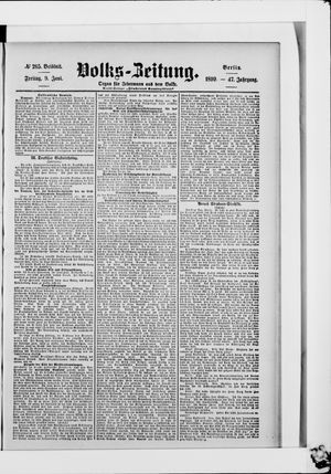 Volks-Zeitung vom 09.06.1899