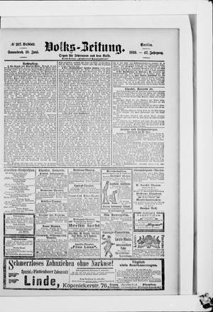 Volks-Zeitung vom 10.06.1899