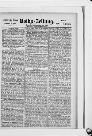 Volks-Zeitung vom 11.06.1899