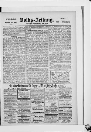 Volks-Zeitung vom 14.06.1899