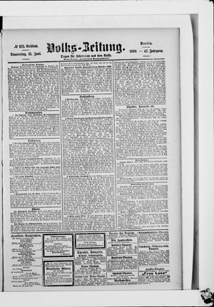 Volks-Zeitung on Jun 15, 1899
