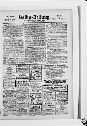 Volks-Zeitung vom 16.06.1899