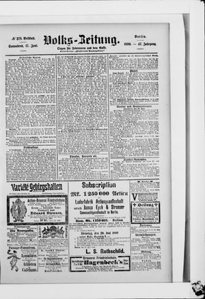 Volks-Zeitung vom 17.06.1899