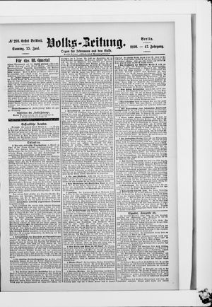 Volks-Zeitung on Jun 25, 1899