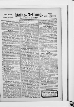 Volks-Zeitung on Jun 27, 1899