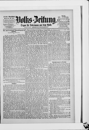 Volks-Zeitung vom 29.06.1899