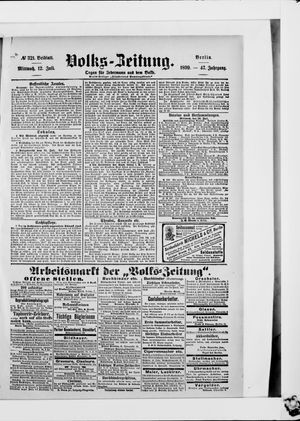 Volks-Zeitung vom 12.07.1899