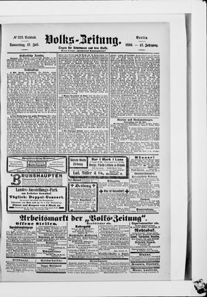 Volks-Zeitung vom 13.07.1899