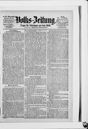 Volks-Zeitung vom 20.07.1899