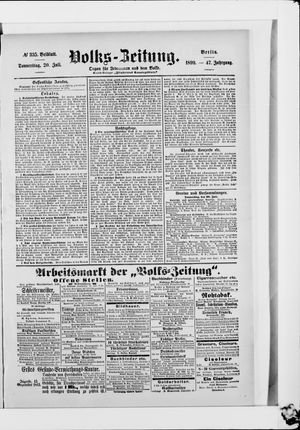 Volks-Zeitung vom 20.07.1899