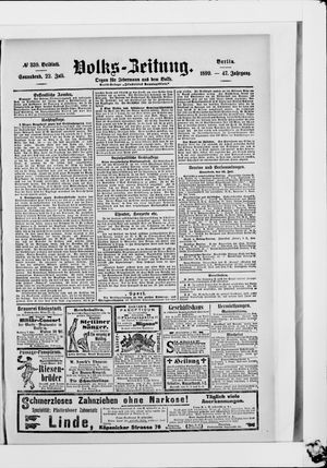 Volks-Zeitung vom 22.07.1899