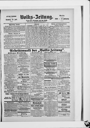 Volks-Zeitung vom 25.07.1899