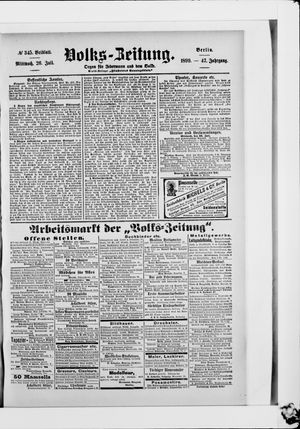 Volks-Zeitung on Jul 26, 1899
