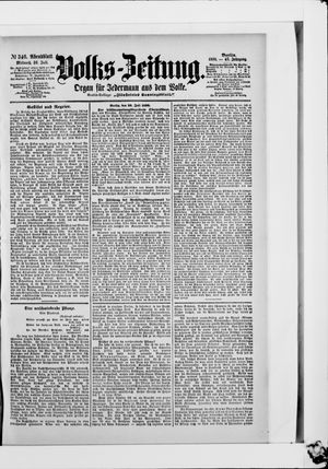Volks-Zeitung vom 26.07.1899