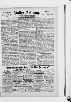 Volks-Zeitung vom 27.07.1899