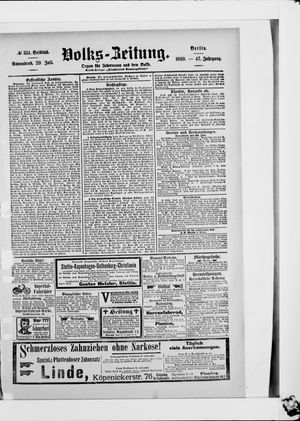 Volks-Zeitung vom 29.07.1899