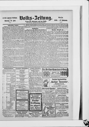 Volks-Zeitung vom 30.07.1899