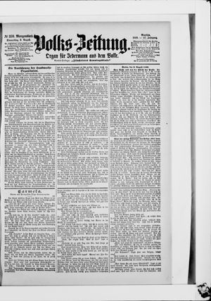 Volks-Zeitung vom 03.08.1899