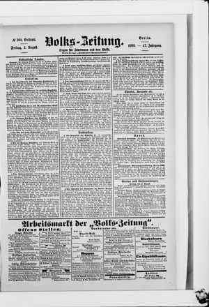 Volks-Zeitung vom 04.08.1899