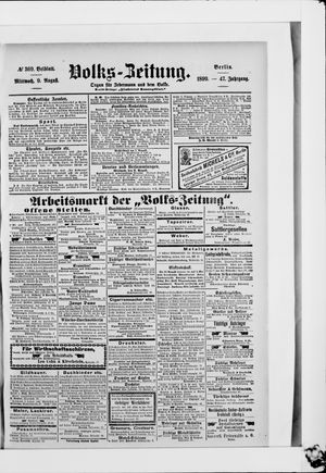 Volks-Zeitung vom 09.08.1899
