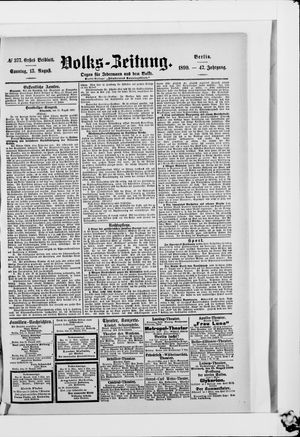 Volks-Zeitung vom 13.08.1899