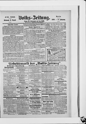 Volks-Zeitung vom 16.08.1899