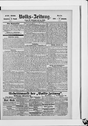 Volks-Zeitung vom 19.08.1899