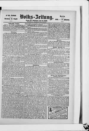 Volks-Zeitung vom 23.08.1899